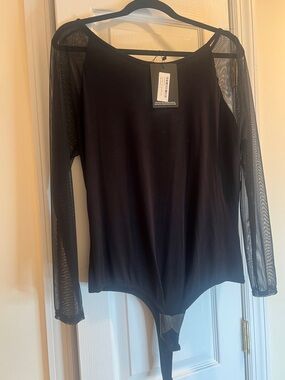 Pretty Little Thing Mesh Top Bodysuit